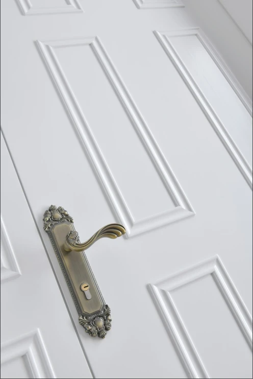 European Style Anti-moth PVC Painting WPC Interior Door For Home Hotel